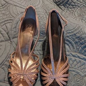 WOMEN'S 10W ADRIANA PAPEL SLINGBACK FORMAL SHOES WITH RHINESTONES